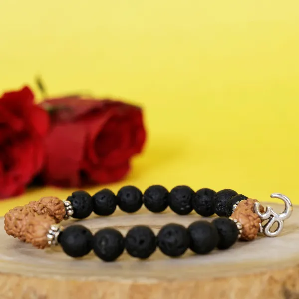 Rudraksha_Lava_Stone_Bracelet